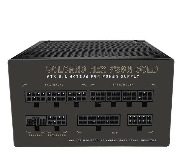 MODECOM Volcano Hex 750W 80 Plus Gold ATX 3.1 - 1362054 - zdjęcie